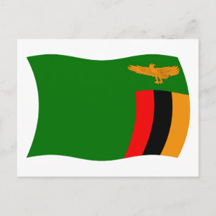 Sambia Flagge Postkarte