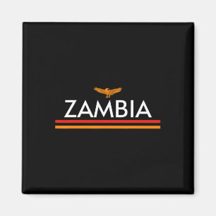 Sambia-Flagge Sportliche Jersey-Style  Magnet
