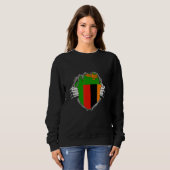 Sambia-Flagge Sweatshirt (Vorne ganz)
