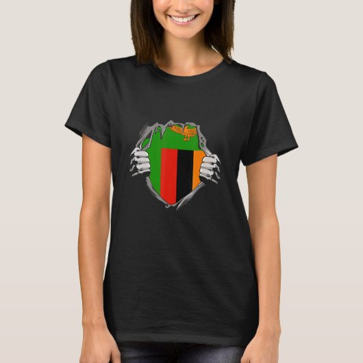 Sambia-Flagge T-Shirt (Vorderseite)