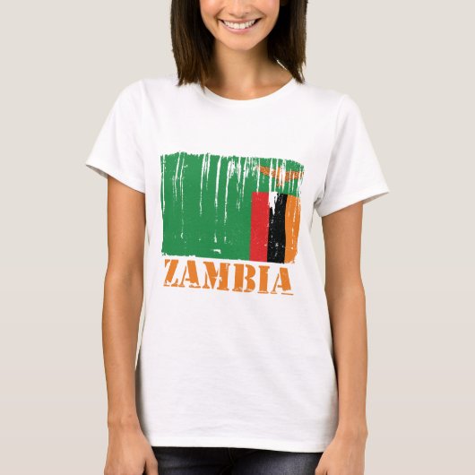 Sambia-Flagge T-Shirt (Vorderseite)