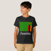 Sambia-Flagge und Name T-Shirt (Vorne ganz)