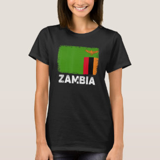 Sambia-Flagge   Unterstützen Sie Sambische Mensche T-Shirt