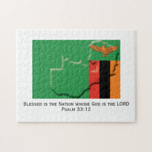 SAMBIA Gesegnete Nation SAMBISCHE FLAGGE Puzzle