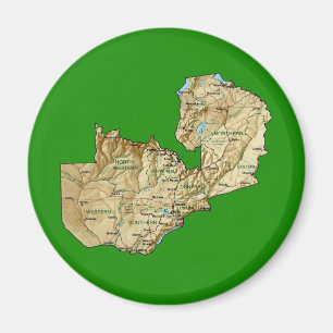 Sambia-Kartenmagnet Magnet