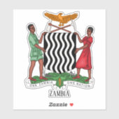 Sambia National Coat of Arms Patriotic Aufkleber (Blatt)