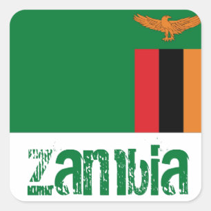 Sambia Quadratischer Aufkleber