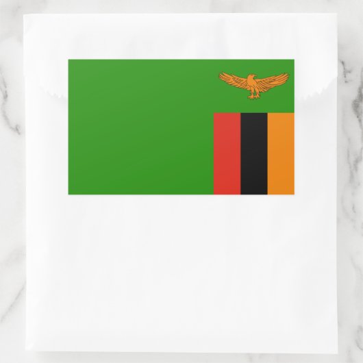 Sambia/Sambia Rechteckiger Aufkleber (Tasche)