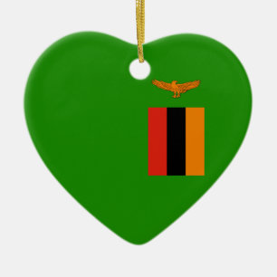 Sambia - sambianische Flagge Keramikornament
