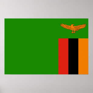 Sambia - sambische Flagge Poster