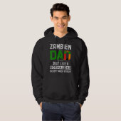Sambia Vater Vathers Day Sambia Flag Männer Geburt Hoodie (Vorne ganz)