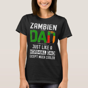 Sambia Vater Vathers Day Sambia Flag Männer Geburt T-Shirt