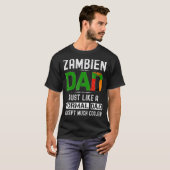 Sambia Vater Vathers Day Sambia Flag Männer Geburt T-Shirt (Vorne ganz)