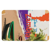 Sambia Vintage Reiseplakat Magnet (Horizontal)
