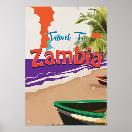 Sambia Vintage Reiseplakat Poster (Vorne)