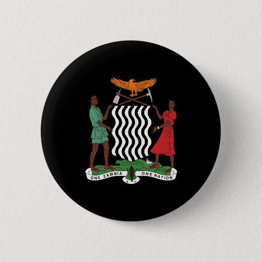 Sambia-Wappen Button (Vorderseite)