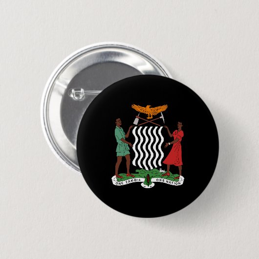 Sambia-Wappen Button (Vorne & Hinten)
