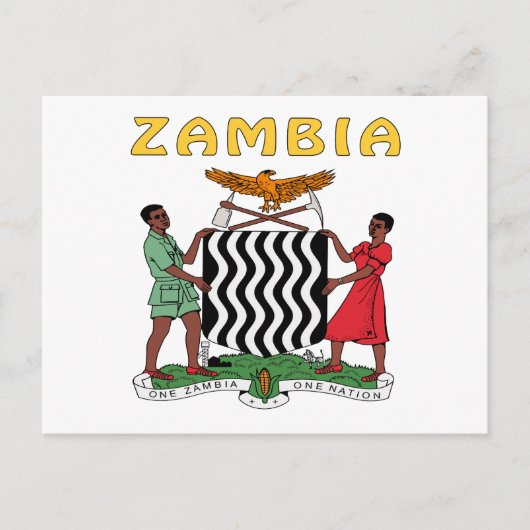 Sambia-Wappen Postkarte (Vorderseite)