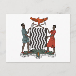 Sambia-Wappen-Postkarte Postkarte