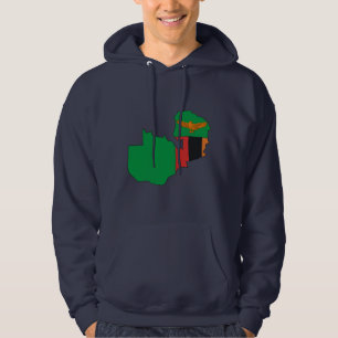 Sambiaflaggenkarte Hoodie