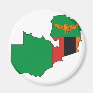 Sambiaflaggenkarte Magnet