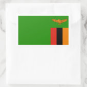 sambische Flagge, Flagge Sambias Rechteckiger Aufkleber (Tasche)