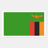 sambische Flagge, Flagge Sambias Rechteckiger Aufkleber (Vorderseite)
