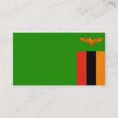 sambische Flagge, Flagge Sambias Visitenkarte (Vorderseite)