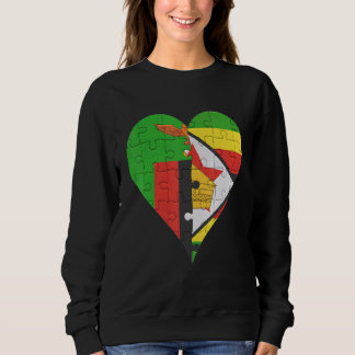 sambische Flagge - Herz Sweatshirt
