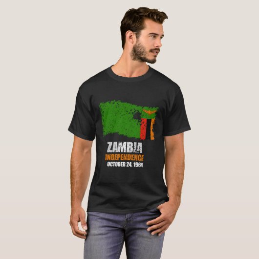 Sambische Flagge - Unabhängigkeit Sambias T-Shirt (Vorne ganz)