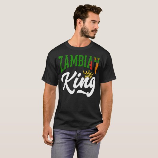 Sambische Königsflagge Sambia-Sambia T-Shirt (Vorne ganz)