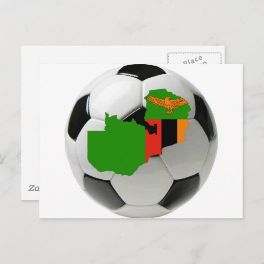 Sambische Nationalmannschaft Postkarte (Vorne/Hinten)