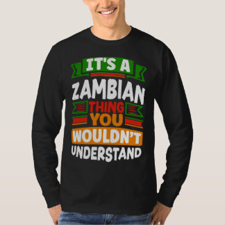 Sambischer Sambia Sambische Flagge Es ist eine sam T-Shirt