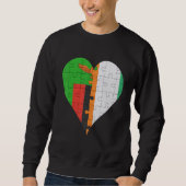 Sambisches ivorisches Flaggenherz Sweatshirt (Vorderseite)
