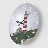Sambro Island Lighthouse Große Wanduhr (Winkel)