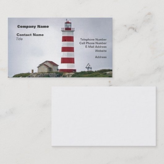 Sambro Island Lighthouse Visitenkarte (Vorne/Hinten)