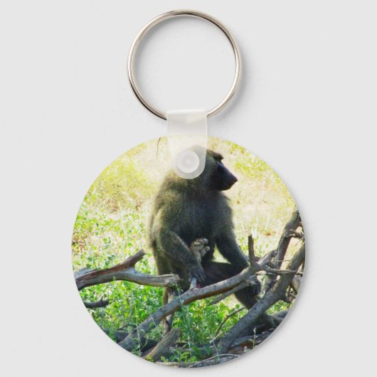 Samburu Baboon Schlüsselanhänger (Vorderseite)