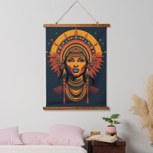 Samburu Chic Wandteppich Mit Holzrahmen (Schlafzimmer)