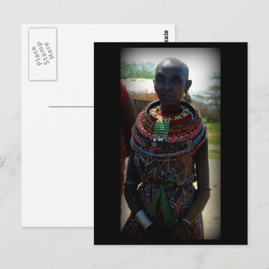Samburu Elder Postkarte (Vorne/Hinten)
