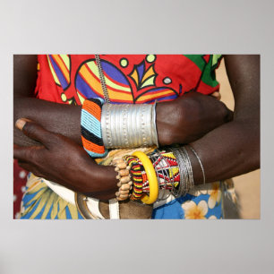 Samburu Jewellery in Kenya, Africa Poster
