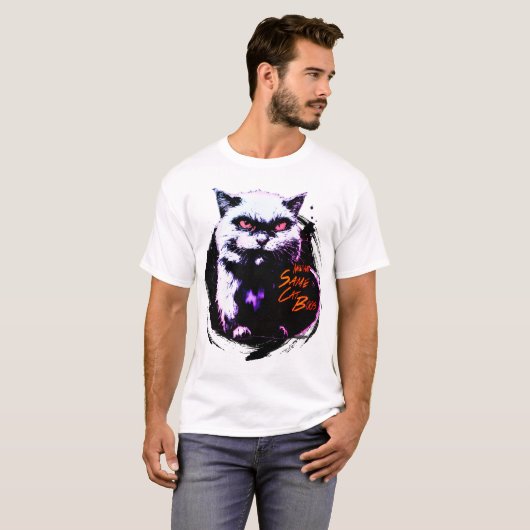 Same Cat Boss Funny Halloween Cat T - Shirt (Vorne ganz)