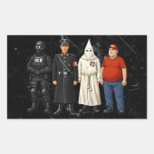 Same Different Costume Rechteckiger Aufkleber (Vorderseite)