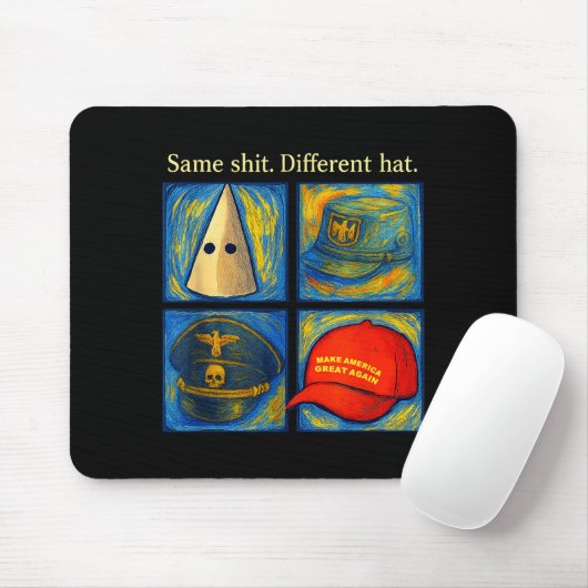 Same Different Hat Funny Van Gogh Litical Humor Jo Mousepad (Mit Mouse)