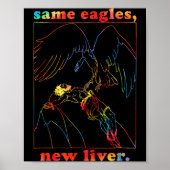 Same Eagles New Liver Funny Apparel  Poster (Vorne)