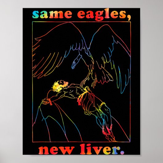 Same Eagles New Liver Funny Apparel Poster (Vorne)