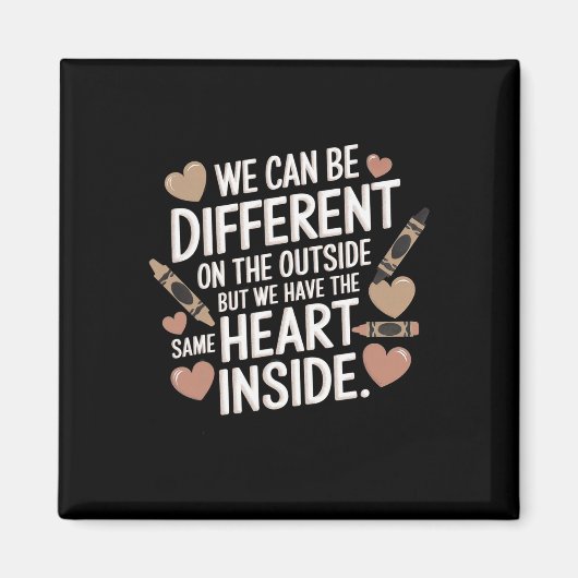 Same Heart Black History Month Afroamerikaner Magnet (Vorne)