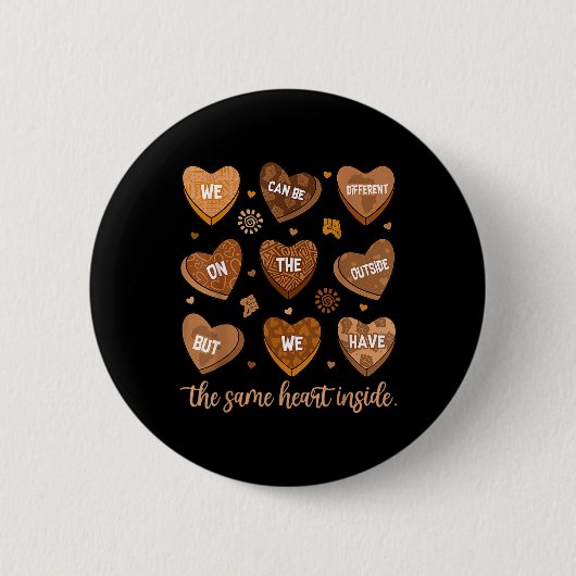 Same Heart Black History Month Afroamerikaner Wo Button (Vorderseite)
