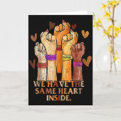 Same Heart Black History Month Blm Melanin Pride W Karte (Gelbe Blume)