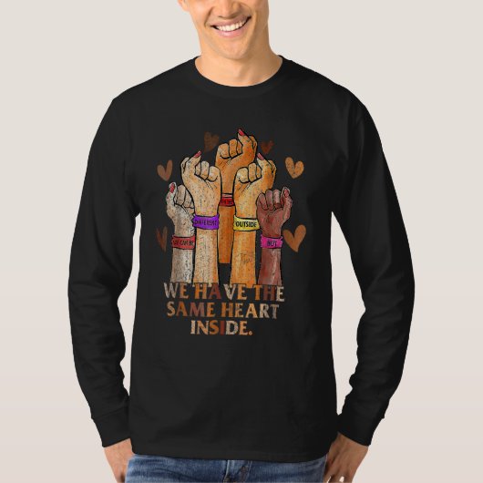 Same Heart Black History Month BLM Melanin Pride W T-Shirt (Vorderseite)