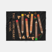 Same Heart Black History Month  Fleecedecke (Vorderseite (Horizontal))